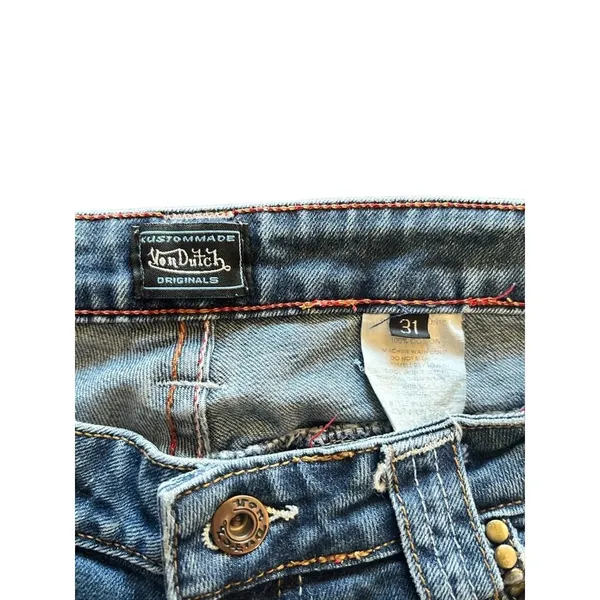 Von Dutch Original Studded Trupunto Women Blue Jeans - Image 3