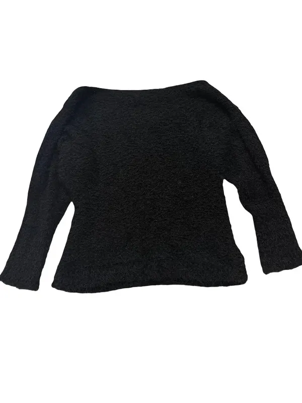 Maurices Black Boucle Boat Neck Dolman Sleeve Pullover Sweater Off Small Women's - Image 2