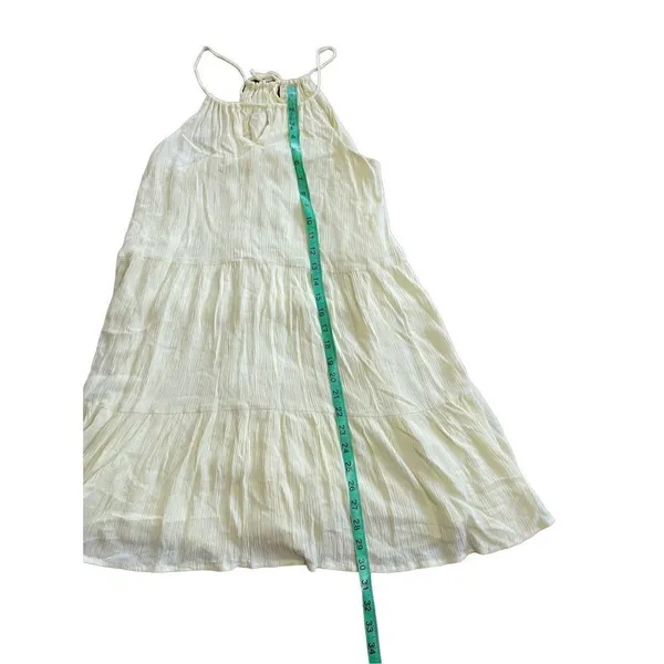 altar’d state‎ pale yellow flare high neck tie dress size M - Image 8