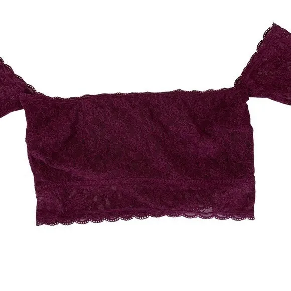 Victorias Secret Lace Bralette Plum Large Romantic Intimates - Image 3