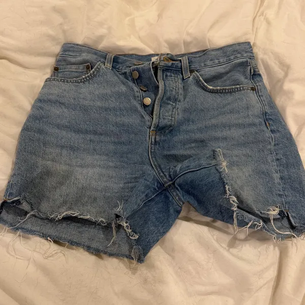 Denim forum THE YOKO MID THIGH SHORT Blue Size 26 - Image 4