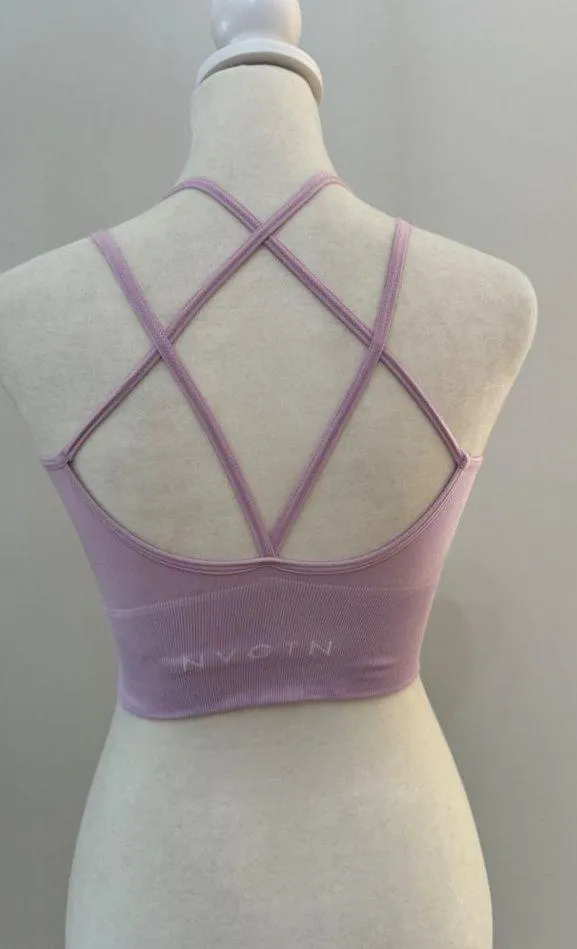 Nvgtn Seamless Flourish Seamless Bra Spandex Top Woman Fitness Elastic Breathabl - Image 3