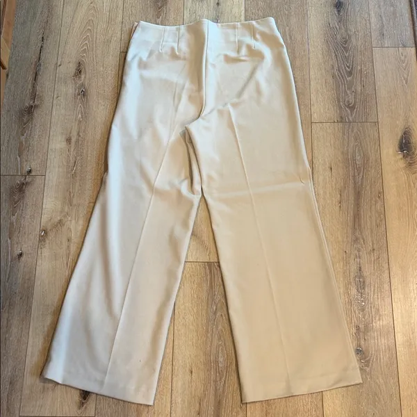Loft Cream Wide-Leg Tailored Pants - Image 2
