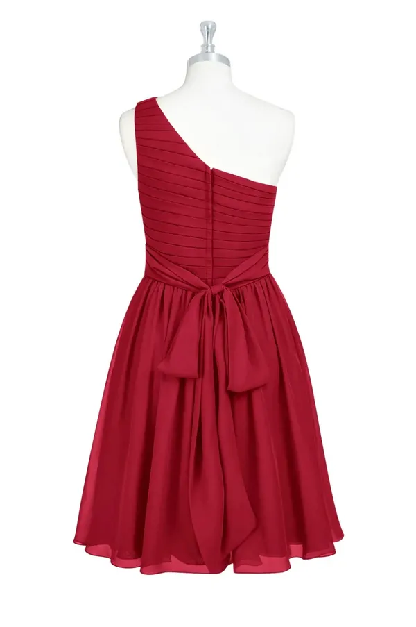 Azazie red bridesmaid dress - Image 2