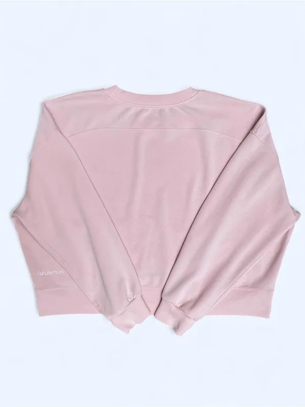 Lululemon Perfectly Oversized Crewneck Porcelain Pink Loungewear activewear XL - Image 5