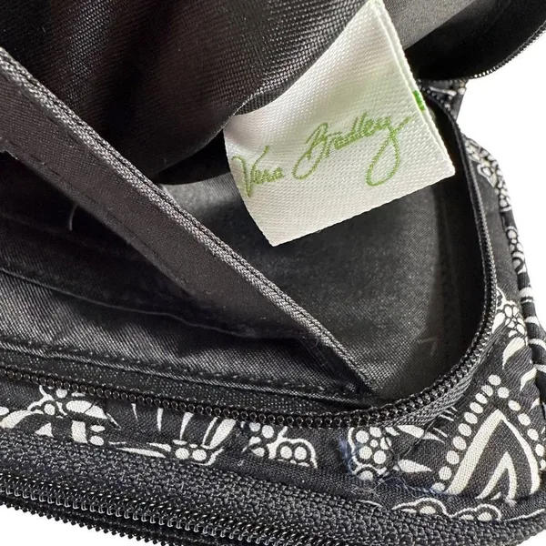 Vera Bradley Black Bianca Bouquet Crossbody Wallet - Image 6