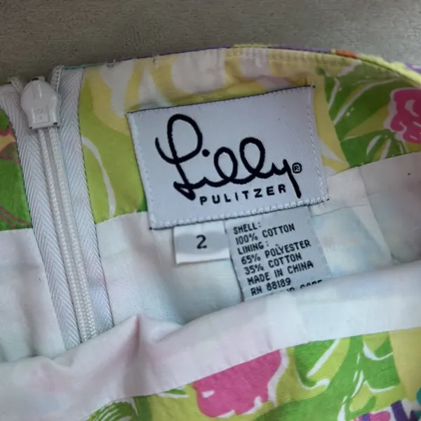 Vintage White Label Lilly Pulitzer Patchwork Skirt - Image 3