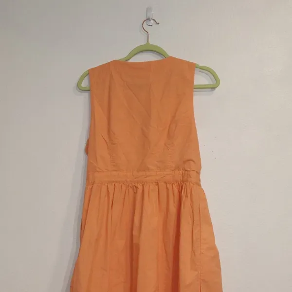 J. Crew Coral Rosina Sleeveless Midi Wrap Dress Sz 10 - Image 10