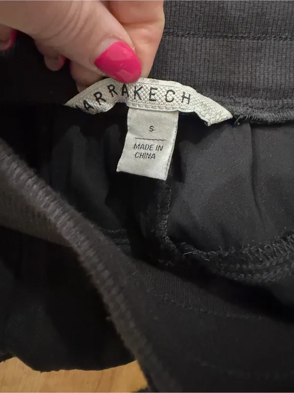 Marrakech Black Drawstring Jogger Pants - Image 3