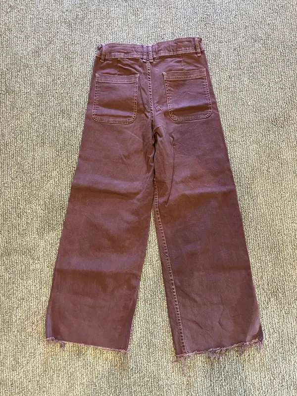 marine fit maroon zara jeans - Image 2
