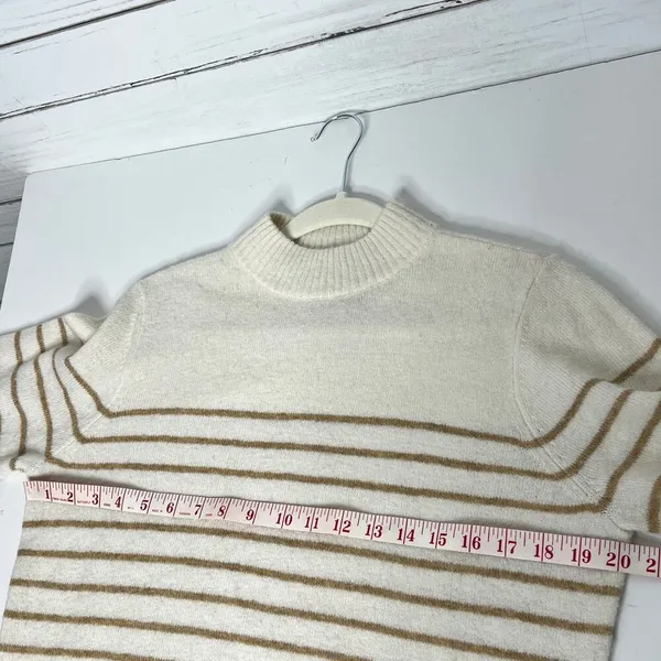 Abercrombie & Fitch Mock Neck Stripe Sweater Size Large - Image 6