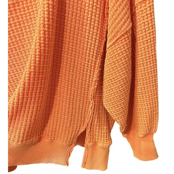 American Eagle Waffle Knit Oversized Sweater Top Sz Small - Image 4