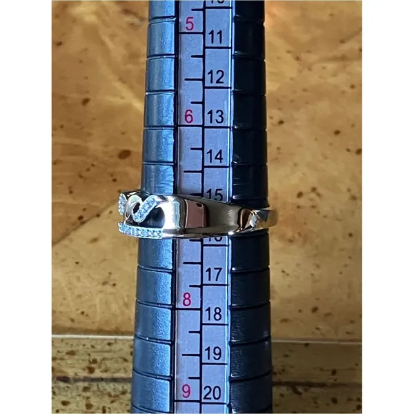 Natural White Diamond Ring Size 7 Gold - Image 6