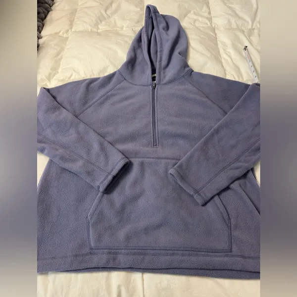 Bass Outdoor Quarter Zip Fleece Women's Hoodie - NWT - Size L - Image 4