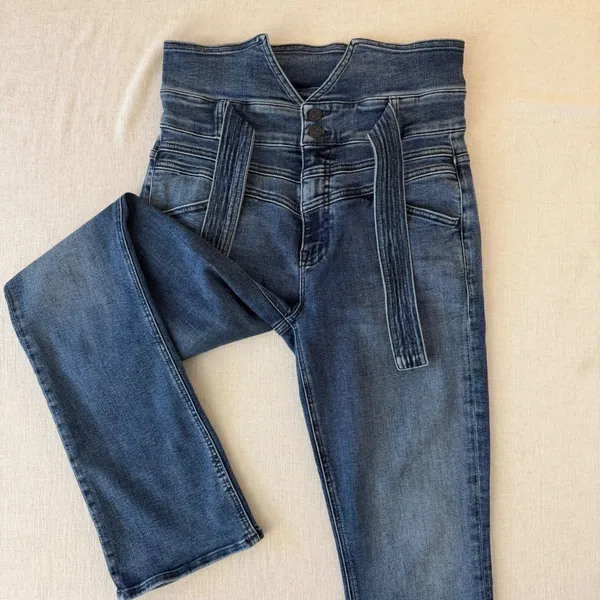 Mother The Triple Stack Insider Ankle Jeans Womens 29 Blue Chick Flick High Rise - Image 10