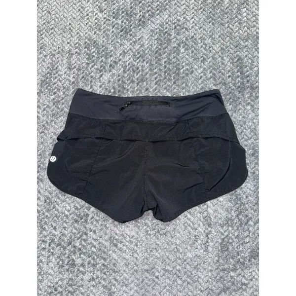LULULEMON Women's Speed Up Shorts Way stretch Black Size 4 - Image 3