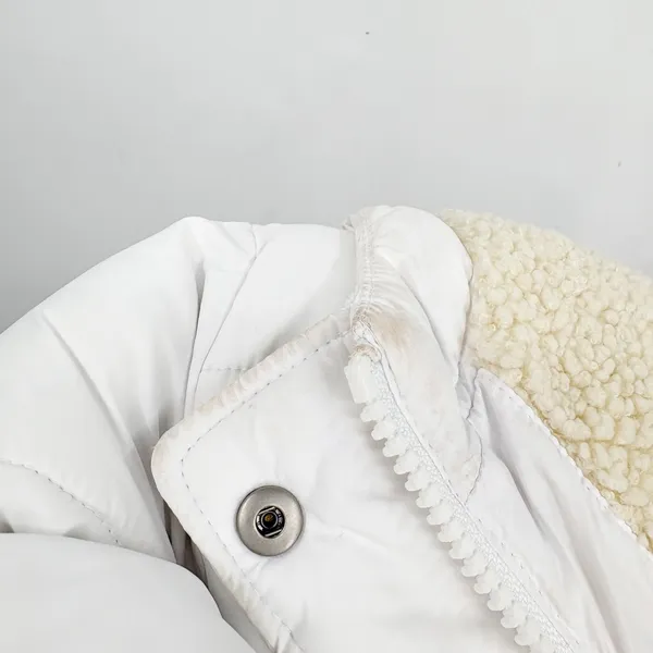 Abercrombie & Fitch‎ Womens White Relaxed Ultra Sherpa Hooded Puffer Jacket M - Image 7
