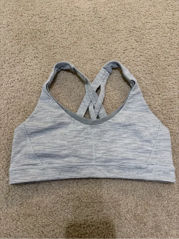 Lululemon Free To Be Wild Sports Bra Size 8 Wee Are From Space Gray Strappy - Image 7