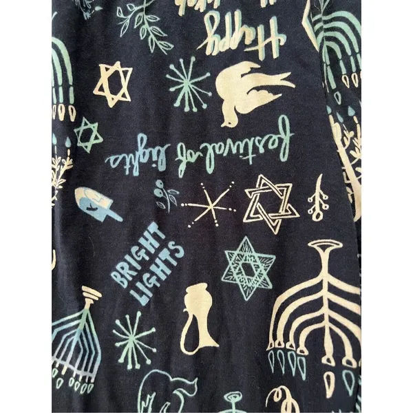 Target New! Blue White Hannukah Print Pajama Pants Women's Small - Image 6