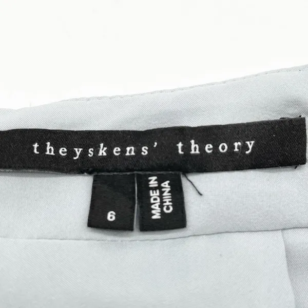 Thyskens Theory Seedo Quilted Skirt A-line Ice Gray Blue‎ Preppy Minimal Women 6 - Image 5