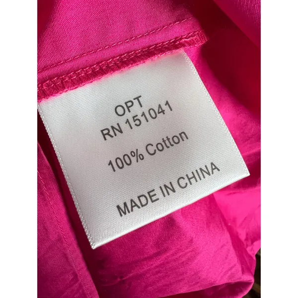 Anthropologie o.p.t Tuscany Dress Size Medium‎ Magenta Cotton Midi - Image 7