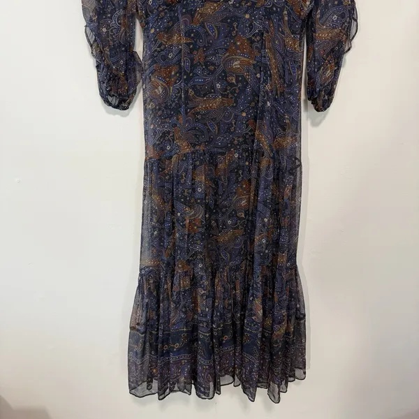 Veronica Beard Sabina Silk Boho Floral Maxi‎ Dress - Image 8
