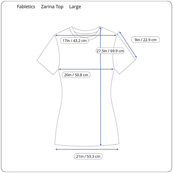 Fabletics Zarina T-Shirt Womens Large‎ Crochet Inset Stipe Activewear Athleisure - Image 10