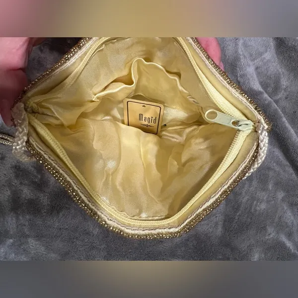 Magid Gold Beaded Sequin Evening Bag NWT - Image 5