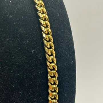 Real Gold Cuban Chain 8mm 24 Inch Stainless Steel Plated Solid Waterproof Mens - Image 2