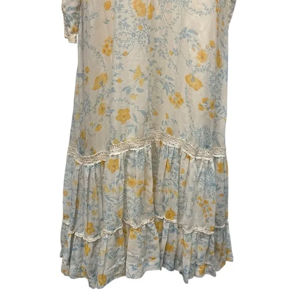 Vintage Gunne Sax 1970s Floral Prairie Maxi Dress Size Small - Image 7