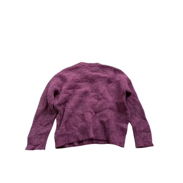 Madewell Purple Textured Knit‎ Wool Blend Pullover Sweater Size S Cozy Knitwear - Image 2