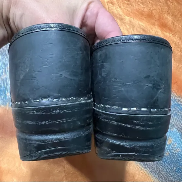 Black Leather Clogs size size 38 - Image 7