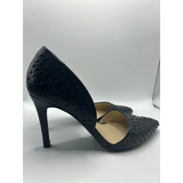 French Connection Black Studded Leather d'Orsay Pointed Toe Stiletto Heels 4in‎ - Image 6