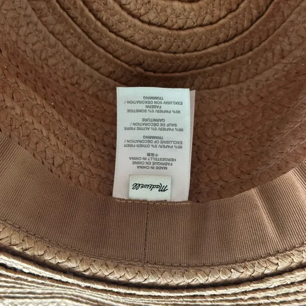 Madewell Braided Straw Sun Hat (With Cream Ribbon Band) - Image 3
