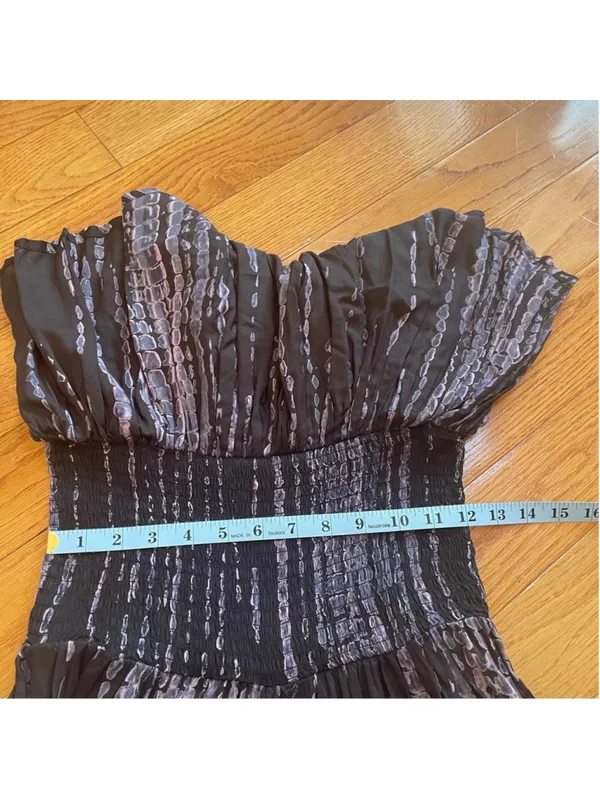 Free People Summer Vibes Tie Dye strapless Jumpsuit wide leg cropped pants Sz S - Image 5