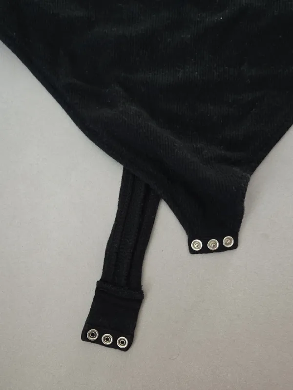All Saints Black Ribbed Tank Bodysuit Size S - Image 4