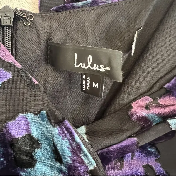 Lulus Pretty Companion Black Floral Velvet Burnout Maxi Dress Size Medium - Image 8