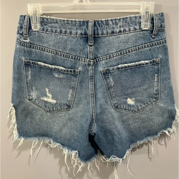 Vervet By Flying Monkey Harmonious Hi-Rise Distressed 6” Jean Shorts - Image 6