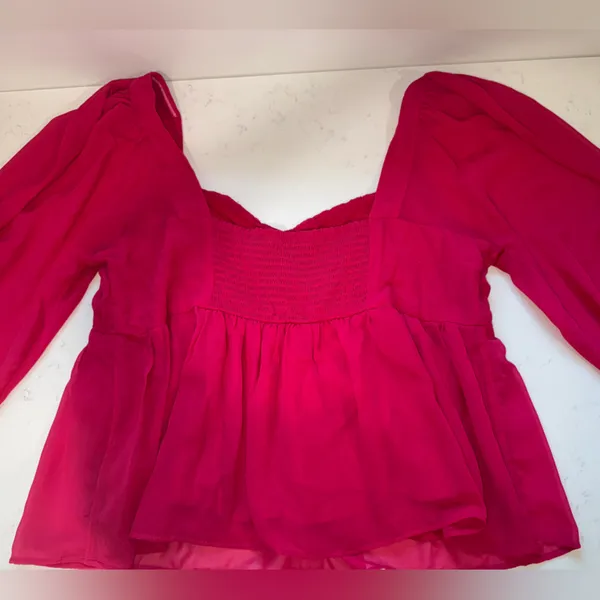 Abercrombie & Fitch Deep Pink Blouse - Image 5