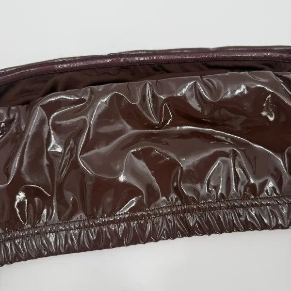 Good American Bikini Top Size Medium Faux Patent Leather Bandeau NWT Swim Brown - Image 8