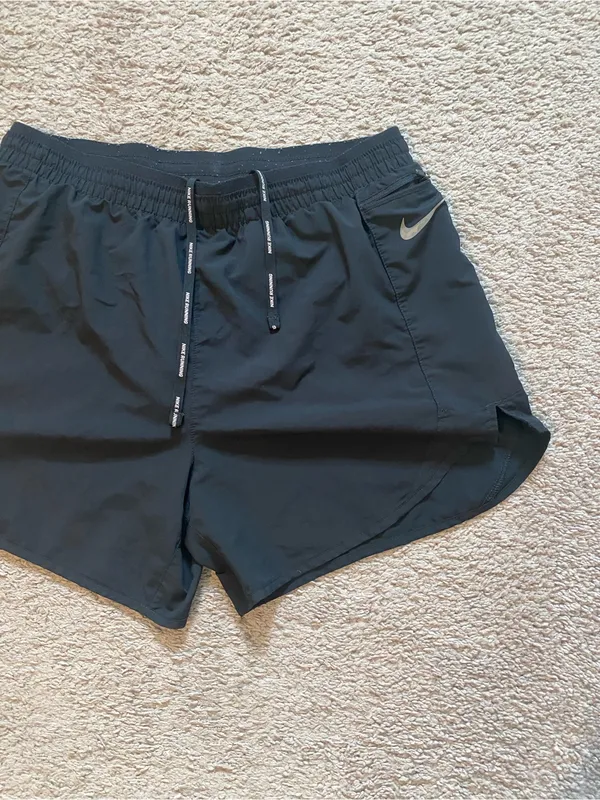 Nike Black Womens Running Shorts with Reflective Swoosh - Image 2