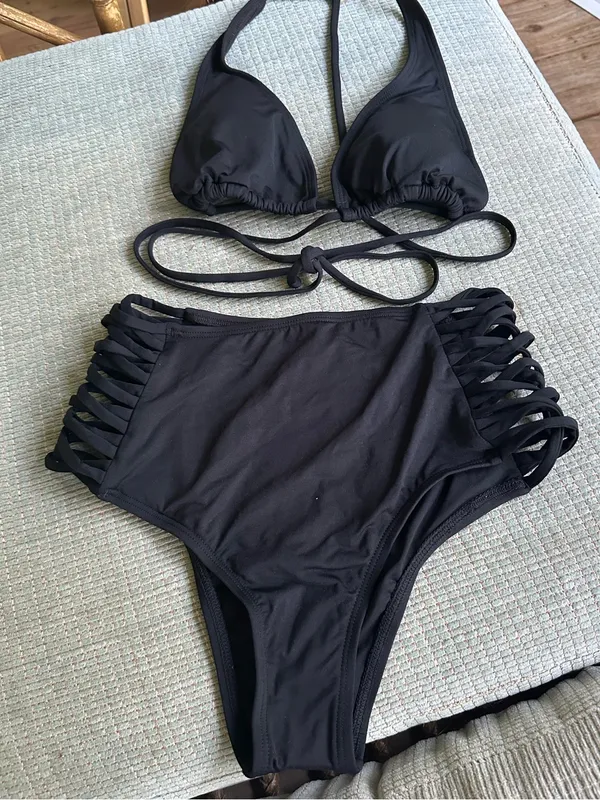 NWOT L*Space Lexie high waist bikini set black small - Image 2