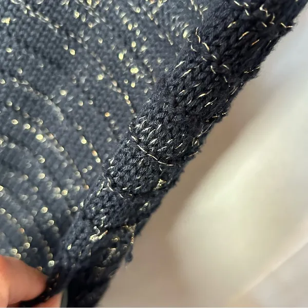 Soft Surroundings Black & Gold Knit Sleeveless‎ Sweater Dress Size Medium - Image 4