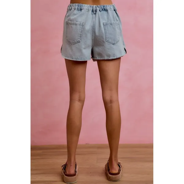 SO ME Washed Denim Wrap Skorts‎ - XL - Image 10