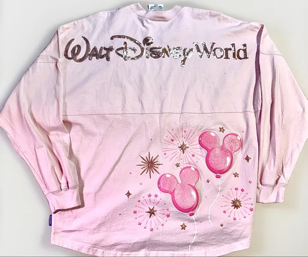 Disney World Walt Disney 50th Anniversary Spirit Oversize long Sleeve Shirt Pink XL - Image 2
