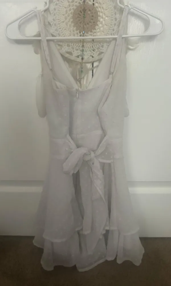 Boutique White Dress Size M - Image 3