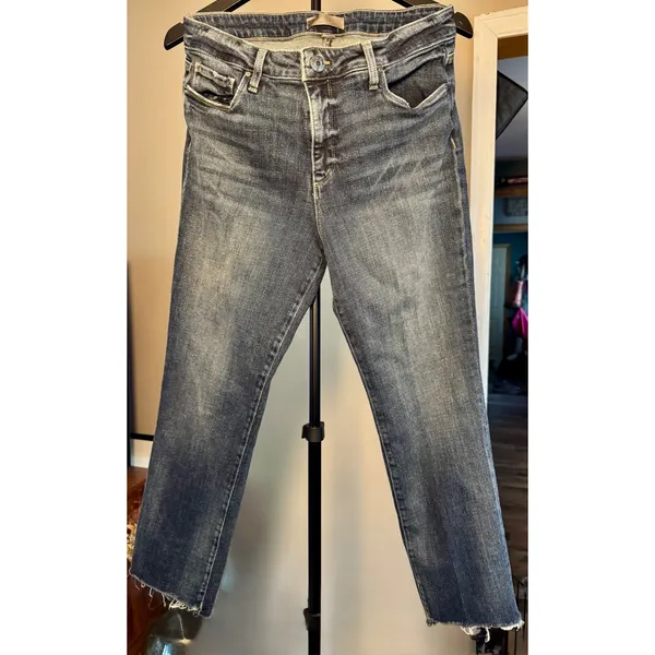 KUT‎ From The Kloth Reese Fab Ab Ankle Straight Jeans Size 8 Raw Hem Stretch - Image 2
