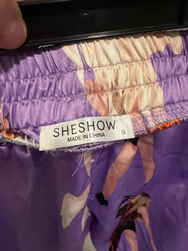 SheShow Swift Swiftie Eras Tour Outfits Button-Down Pajama Top and Shorts Set Purple - Image 9