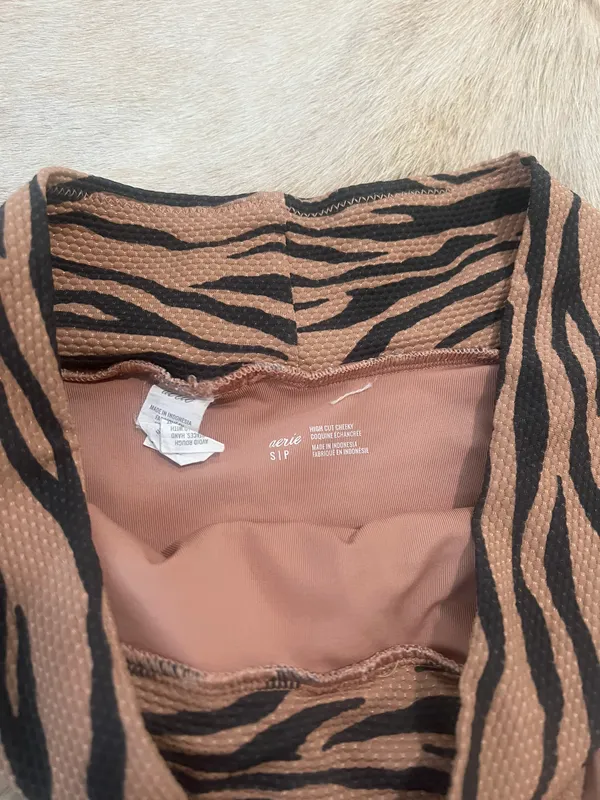Animal Print High Waisted Swim Bottoms - Image 3