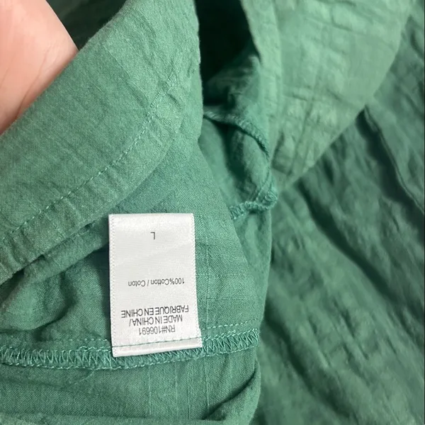 YFB Young Fabulous & Broke Green Cotton Mini Dress Large - Image 4